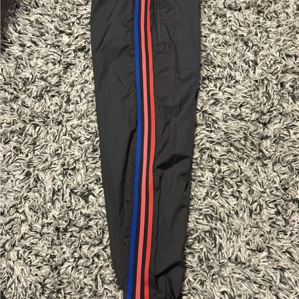 adidas Black Joggers with Red & Blue Side‎ Stripes